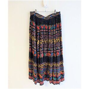 Vintage Bellisima Maxi Crinkle Pleated Skirt